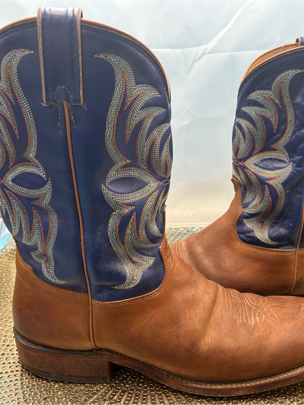Tony Lama men 12 Americana cowboy boots USA